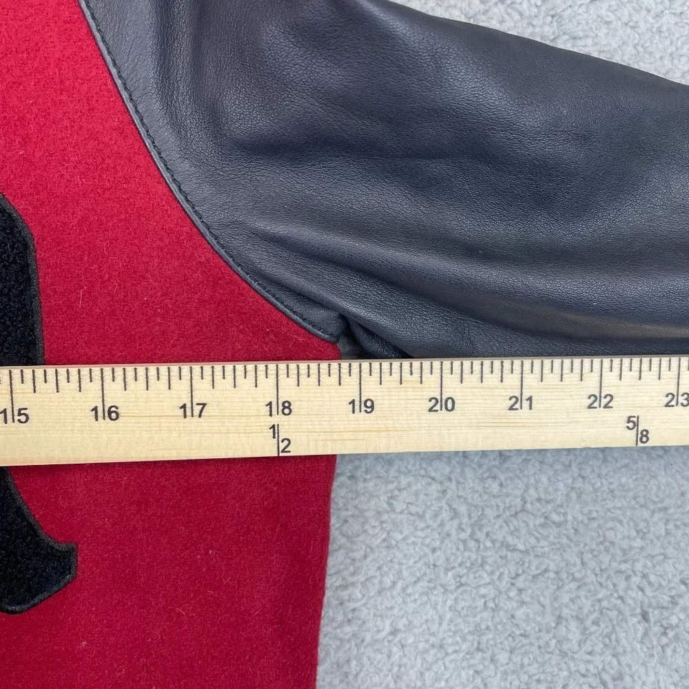 True Religion mens jacket size Small varsity jacket bomber wool blend - Picture 7 of 8